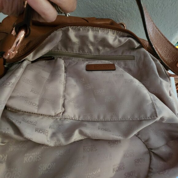 Vintage Michael Kors Fulton Brown Leather Tote Bag - Picture 15 of 16